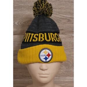 NFL Pittsburgh Steelers Black and Yellow Pre-owned Winter Beanie Pro Football